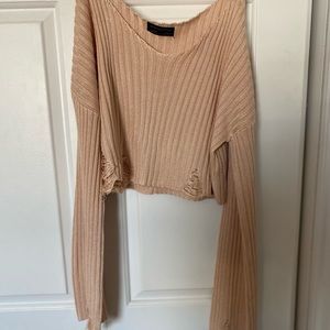 Urban Outfitters cropped pink sweater